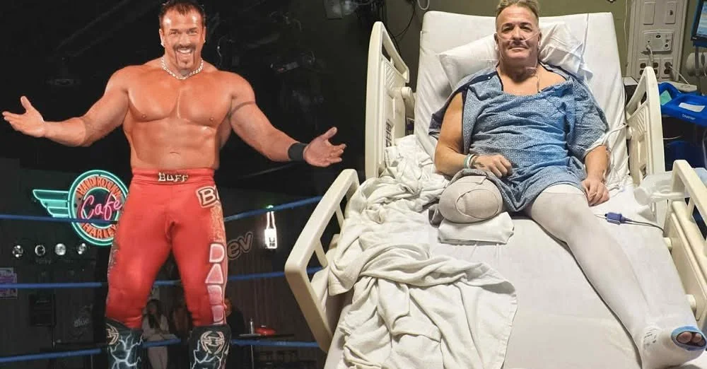 Marcus Bagwell at the height of his wrestling career and during his recovery